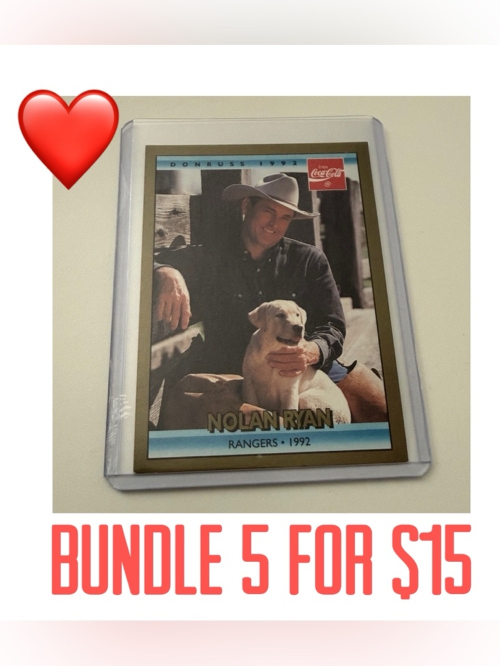 ❤️5 for $15❤️ 1992 Donruss Leaf Inc Coca Cola Nolan Ryan Trading Card #26